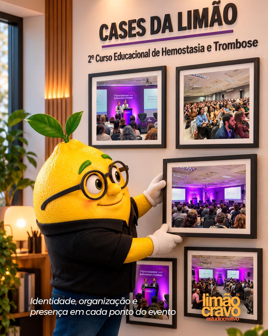 Identidade visual do 2º Curso Educacional de Hemostasia e Trombose da ABHH